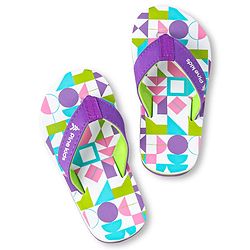 Pine Kids Slip On Flip Flops with Abstract Print - Multicolor