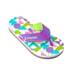 Pine Kids Slip On Flip Flops with Abstract Print - Multicolor