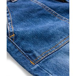Pine Kids Denim Woven Full Length Washed Jeans with Pockets - Navy Blue
