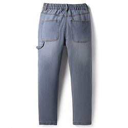 Pine Kids Denim Woven Full Length Washed Jeans - Light Blue