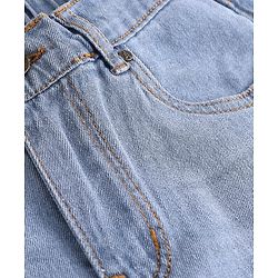 Pine Kids Denim Woven Full Length Washed Jeans - Light Blue