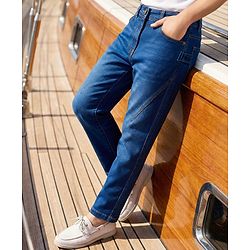 Pine Kids Denim Woven Full Length Washed Jeans - Navy Blue