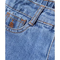 Pine Kids Denim Woven Full Length Washed Jeans - Light Blue