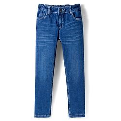 Pine Kids Denim Woven Full Length Washed Jeans - Navy Blue