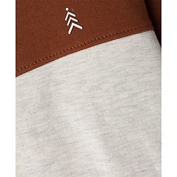 Pine Kids Cotton Knit Full Sleeves Solid Color Pullover Cut & Sew Sweatshirt - Blue & Brown