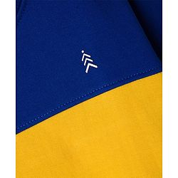 Pine Kids Cotton Knit Full Sleeves Solid Color Pullover Cut & Sew Sweatshirt - Blue & Grey