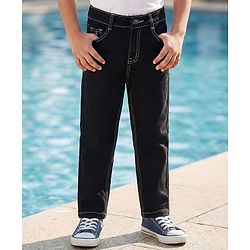 Pine Kids Denim Full Length Washed Jeans - Black
