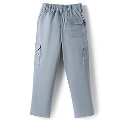 Pine Kids Cotton Woven Full Length Solid Coloured Trousers With Side Pockets - Light Blue