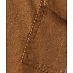 Pine Kids Cotton Elastane Woven Full Length Solid Color Trouser with Cargo Pockets - Brown