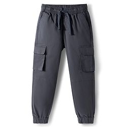Pine Kids Woven Full Length Trouser With Cargo Pockets - Charcoal Grey