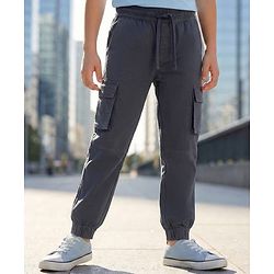 Pine Kids Woven Full Length Trouser With Cargo Pockets - Charcoal Grey