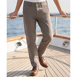 Pine Kids Cotton Woven Full Length Solid Coloured Trousers - Light Grey