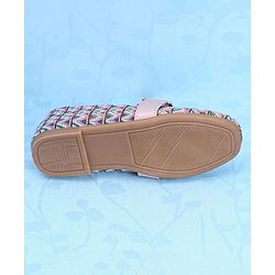 Pine Kids Slip On Ballerina with Applique with Monogram Print - Pink