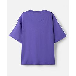 Pine Kids Marvel Single Jersey Knit Half Drop Shoulder Sleeves Oversized T-Shirt with Avengers Graphics - Purple