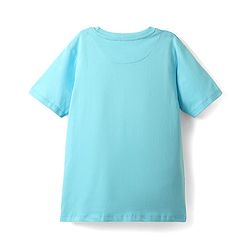 Pine Kids Marvel Single Jersey Knit Half Drop Shoulder Sleeves T-Shirt with Avengers Graphics - Light Blue