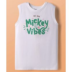 Pine Kids Disney Single Jersey Knit Half Sleeves Front & Back Mickey Mouse Graphics Shirt With T-Shirt - Green