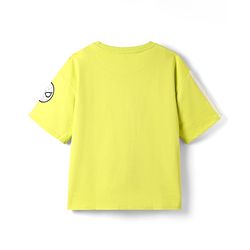 Pine Kids Marvel Terry Knit Half Sleeves Drop Shoulder Cut And Sew T-Shirt With Spider-Man Graphic - Neon Green