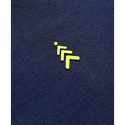 Pine Kids Cotton Knit Half Sleeves Solid Color T-Shirt - Navy Blue