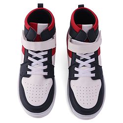 Pine Kids Velcro Closure Sneakers Shoes - White & Red