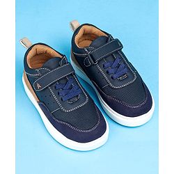 Pine Kids Casual Shoes with Velcro Closure - Navy Blue