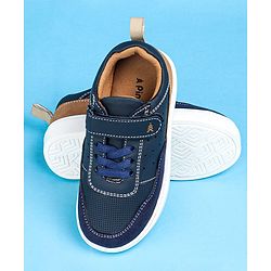 Pine Kids Casual Shoes with Velcro Closure - Navy Blue