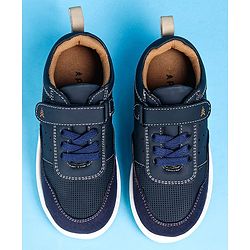 Pine Kids Casual Shoes with Velcro Closure - Navy Blue