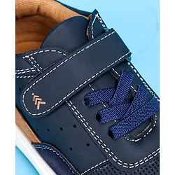Pine Kids Casual Shoes with Velcro Closure - Navy Blue