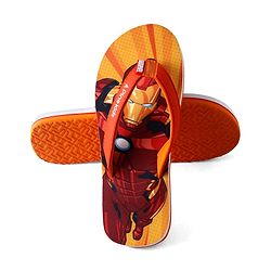 Pine Kids Marvel Slip On Flip Flops With Iron Man Print - Red