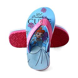 Pine Kids Disney Slip On Flip Flops With Cinderella Print - Light Blue