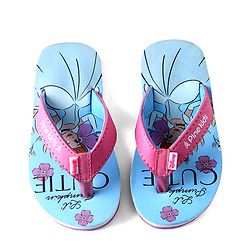 Pine Kids Disney Slip On Flip Flops With Cinderella Print - Light Blue