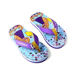 Pine Kids Disney Slip On Flip Flops With Rapunzel Print - Light Blue