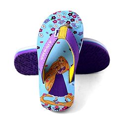 Pine Kids Disney Slip On Flip Flops With Rapunzel Print - Light Blue