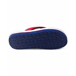 Pine Kids Marvel Slip On Flip Flops With Captain America Print - Red & White