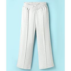 Pine Kids Cotton Knit Full Length Solid Lounge Pant - Light Grey
