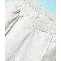 Pine Kids Cotton Knit Full Length Solid Lounge Pant - Light Grey