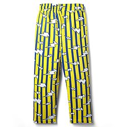 Pine Kids Single Jersey Knit Half Sleeves Co-Ord Night Suit with Stripes - Yellow