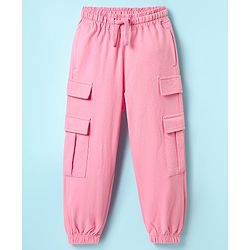 Pine Kids Cotton Knit Full Length Solid Lounge Pant - Pink