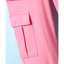 Pine Kids Cotton Knit Full Length Solid Lounge Pant - Pink