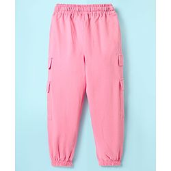 Pine Kids Cotton Knit Full Length Solid Lounge Pant - Pink