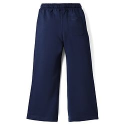 Pine Kids Cotton Knit Full Length Track Pants with Hello Print - Navy Blue