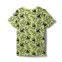 Pine Kids Single Jersey Knit Half Sleeves Co-ords Night Suit With Dino Print - Green