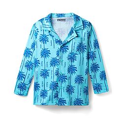 Pine Kids Single Jersey Knit Full Sleeves Co-ords Night suit With Tropical Theme Print - Light Blue