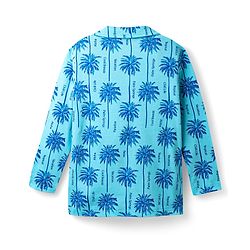 Pine Kids Single Jersey Knit Full Sleeves Co-ords Night suit With Tropical Theme Print - Light Blue