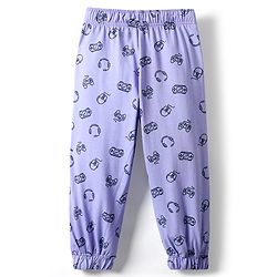 Pine Kids Single Jersey Knit Half Sleeves Co-ords Night Suit with Gaming Theme Print - Light Blue
