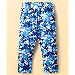 Pine Kids Single Jersey Knit Half Sleeves Co-ords Night Suit With Beach Theme Print - Light Blue