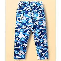 Pine Kids Single Jersey Knit Half Sleeves Co-ords Night Suit With Beach Theme Print - Light Blue