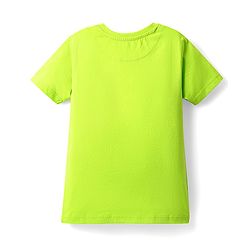 Pine Kids Single Jersey Knit Half Sleeves Night Suit With Dino Print - Lime Green & Navy Blue