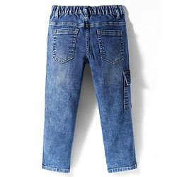 Pine Kids Denim Woven Full Length Washed Jeans - Blue