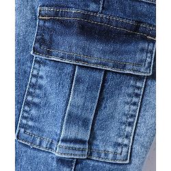 Pine Kids Denim Woven Full Length Washed Jeans - Blue