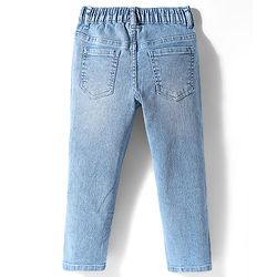 Pine Kids Denim Woven Full Length Washed Jeans - Light Blue
